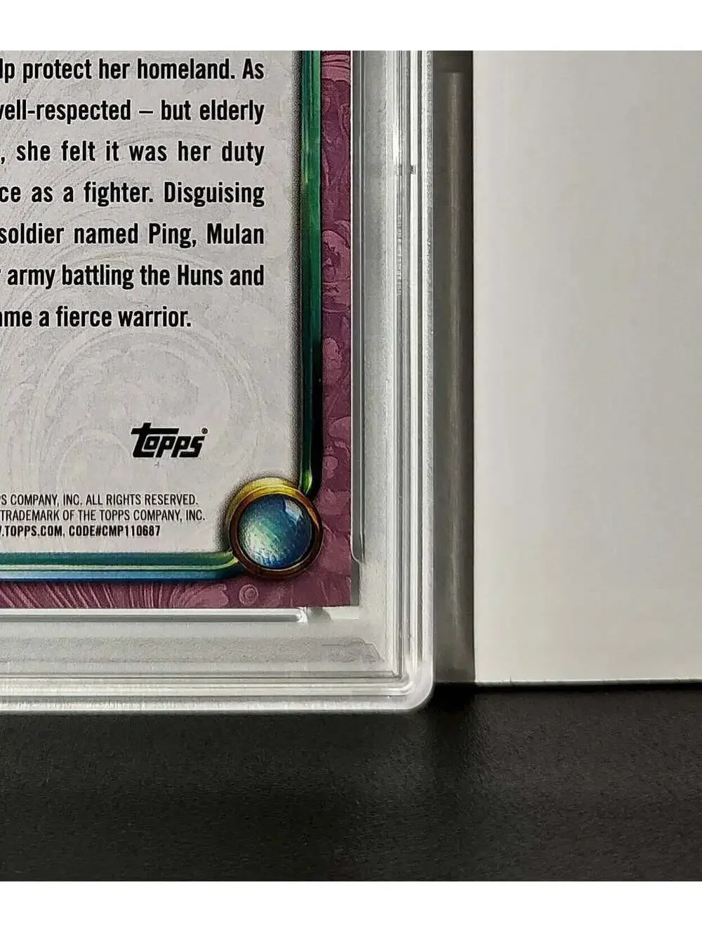Mulan 2025 Topps Disney Cartoon Princess #158 Card Mulan PSA 10 Gem